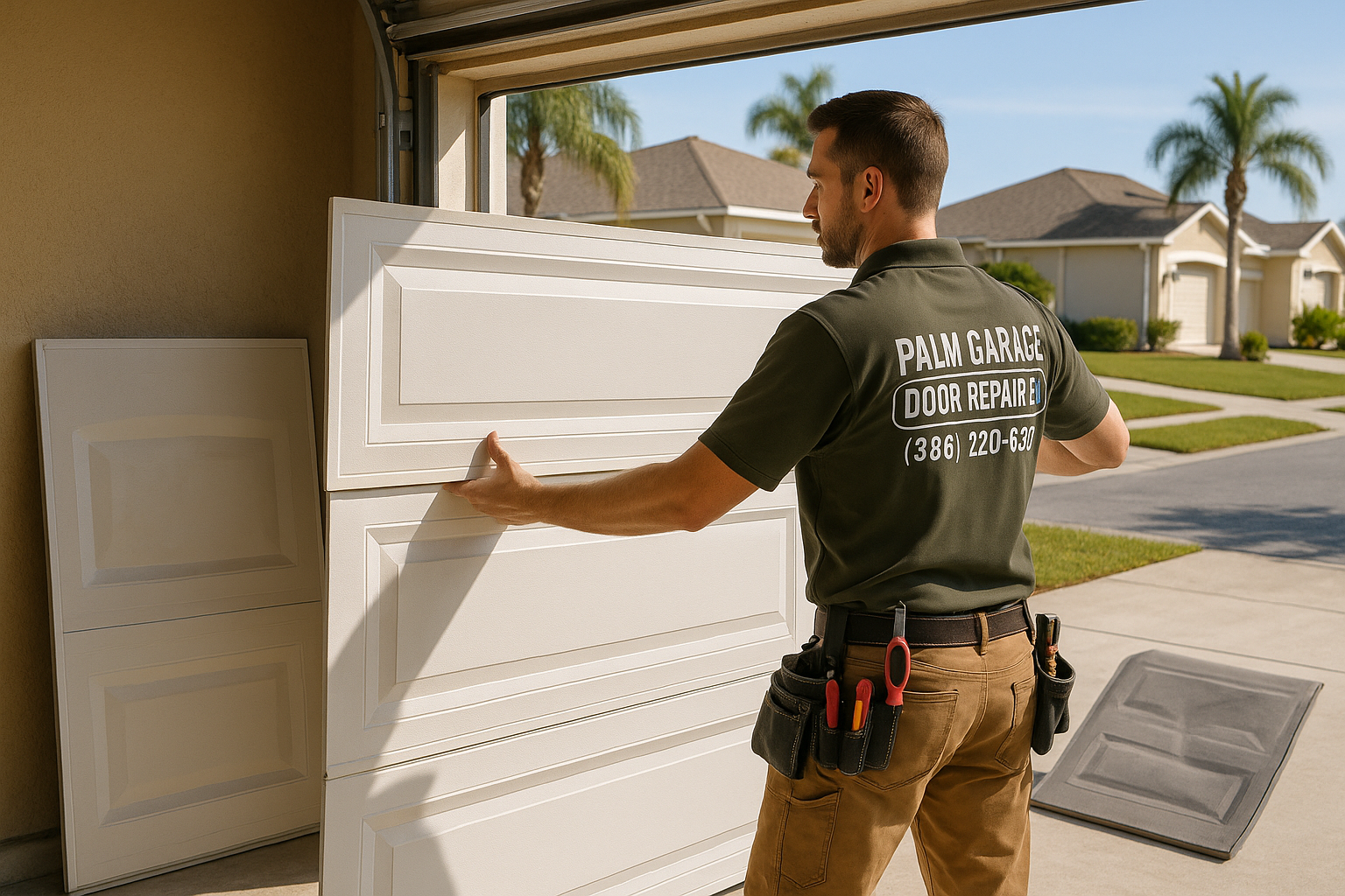 Garage Door Panel Replacement service in New Durham