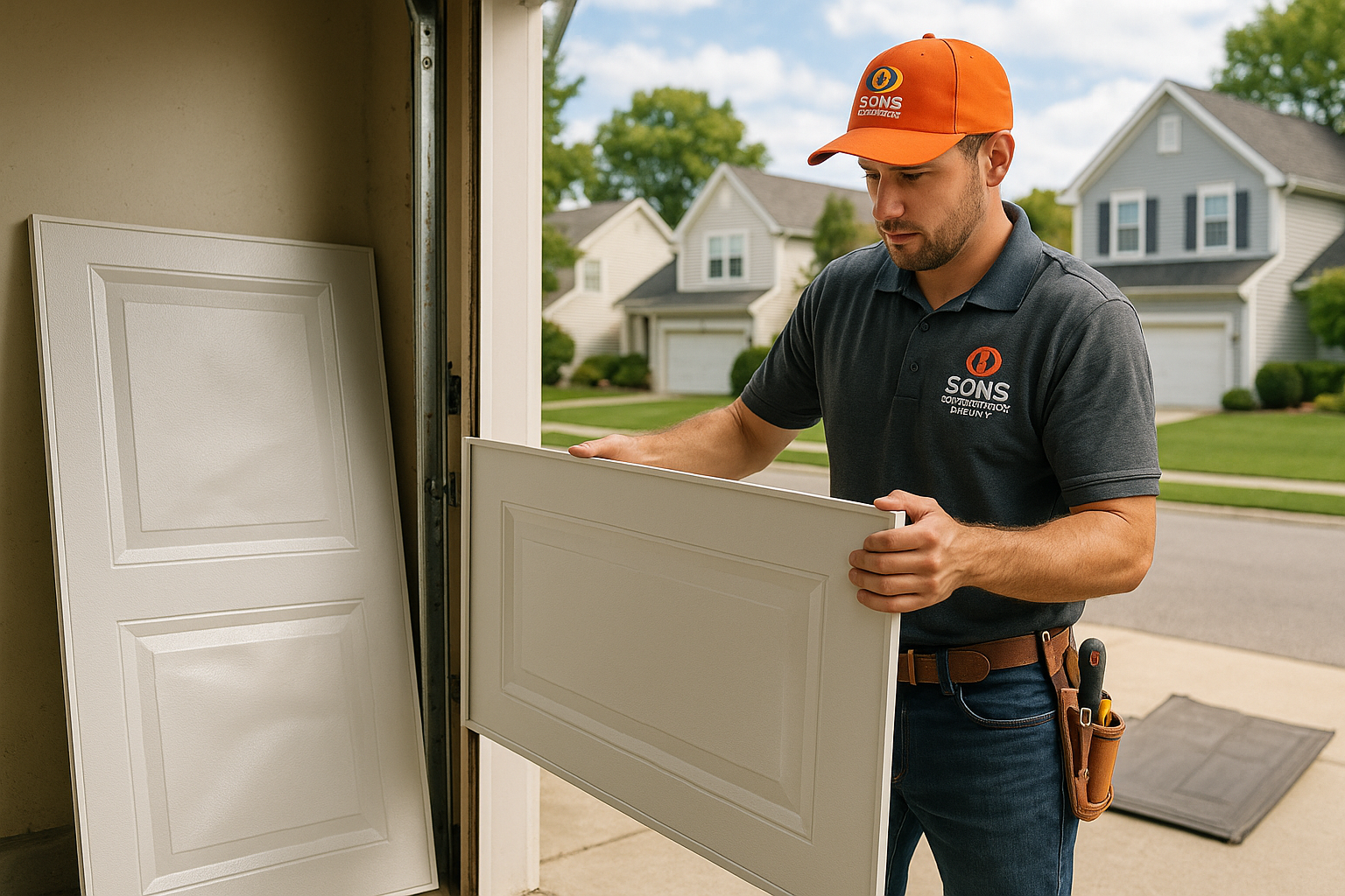 Garage Door Panel Replacement service in Saco