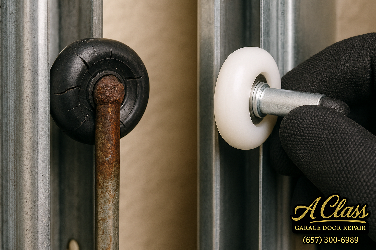 Garage Door Roller Replacement service in Waterboro