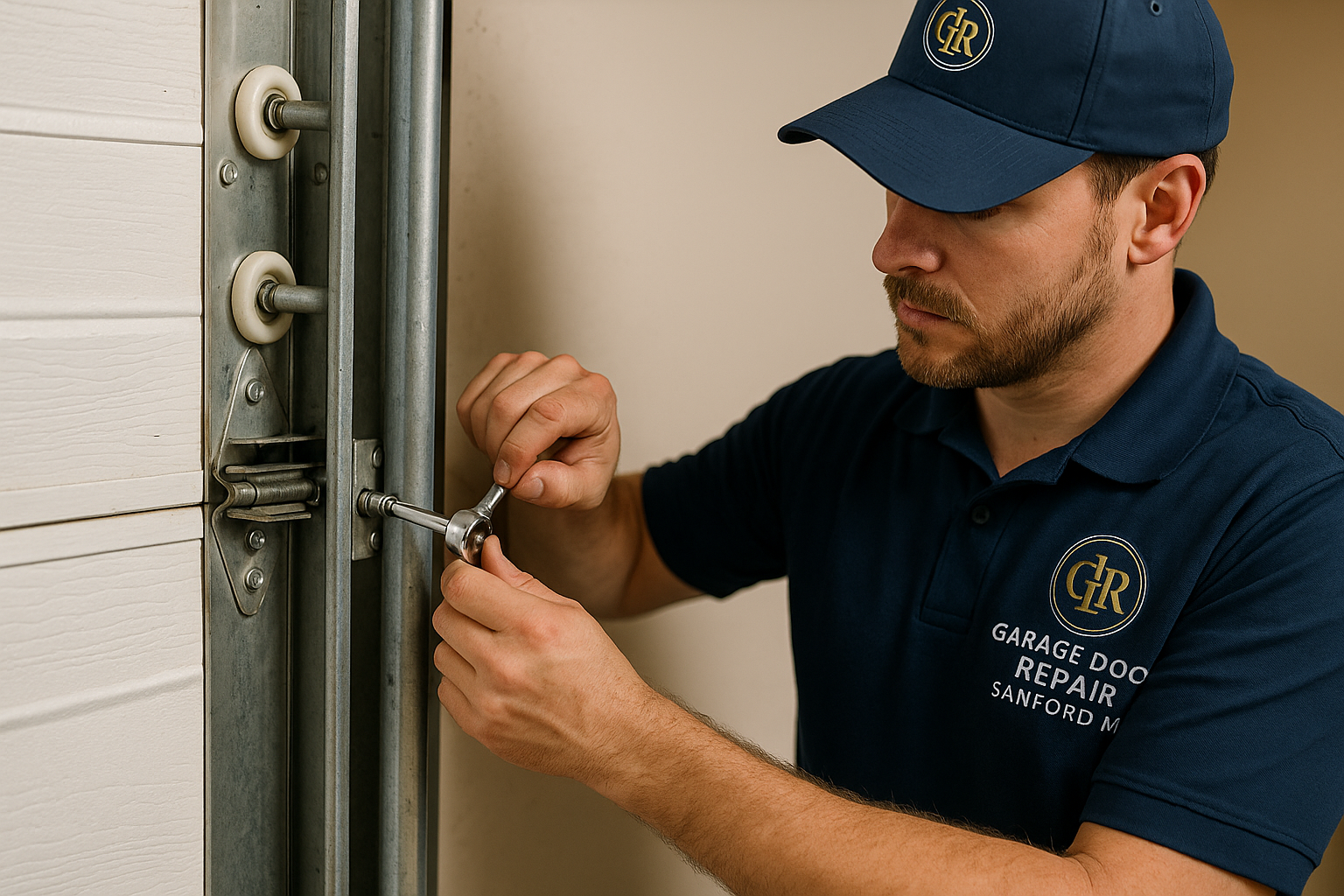 Garage Door Track Repair in Sanford